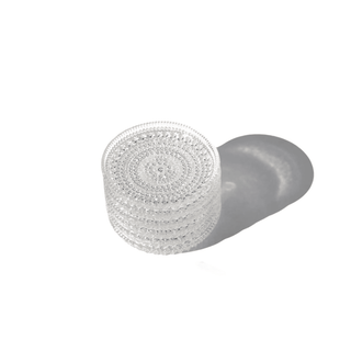 Kastehelmi Wartsila Dewdrop Glass Coasters, Design by Oiva Toikka, Set of 6