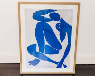 Professionally Framed Matisse Blue Nudes Reproduction, Cut-out Gouache Nu Bleu IV Collage