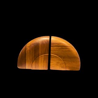 Mid-Century Tasmanian Solid Wood Art Deco Style Arch Bookends