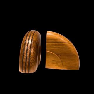 Mid-Century Tasmanian Solid Wood Art Deco Style Arch Bookends