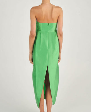 Oroton Bow Detail Gown in Green BACK