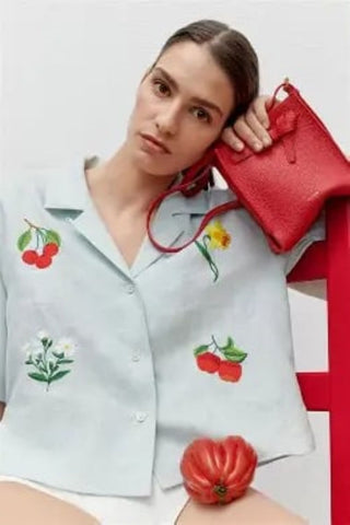 Oroton Embroidered Camp Shirt 2