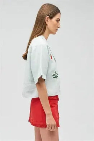 Oroton Embroidered Camp Shirt 3