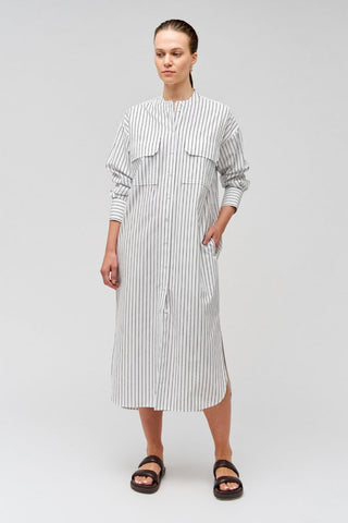 Oroton Pinstripe Shirt Dress beltless