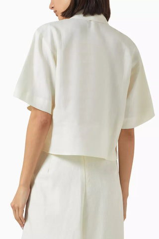 Oroton Rosebud Lace Camp Shirt back