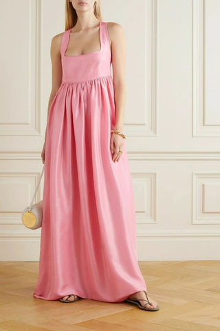 Oroton Strappy Sundress Pink - Renascence Studio front