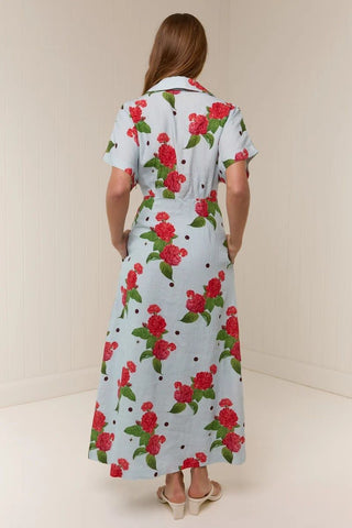 Palm Noosa Jasmine Dress in Sky Garden back of dress