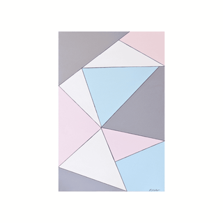 Geometric Abstract Painting by Melbourne Artist R. Meltzer