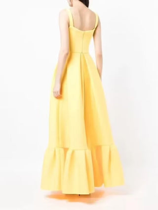 Rachel Gilbert Cora Gown in Yellow BACK