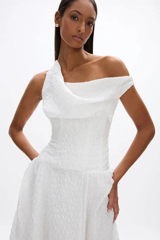 Rachel Gilbert Elley Dress in Ivory front close up