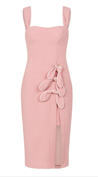 Rebecca Vallance Celeste Midi Dress in Pink stock