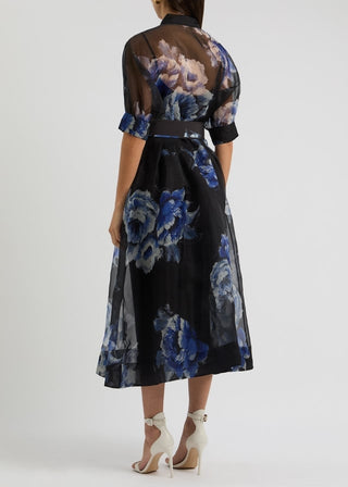 Rebecca Vallance Florentine Button Midi Dress BACK