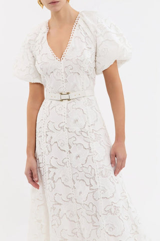 Rebecca Vallance Ginger Puff Sleeve Midi Dress