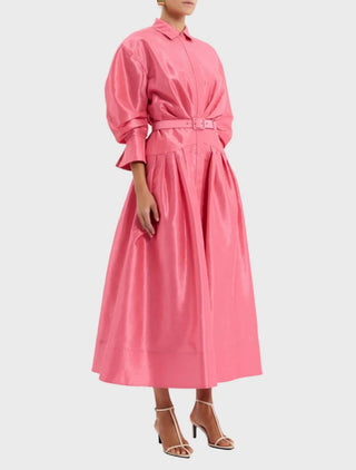 Rebecca Vallance Maple Shirt Midi Dress in Pink