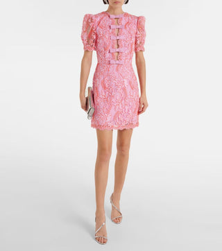 Rebecca Vallance Maribella Bow Mini Dress Full view
