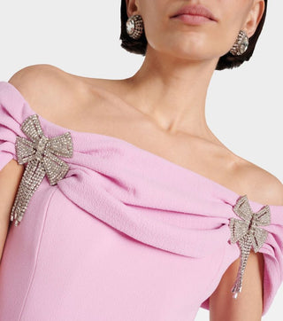 Rebecca Vallance Odetta Bow Mini Dress close up