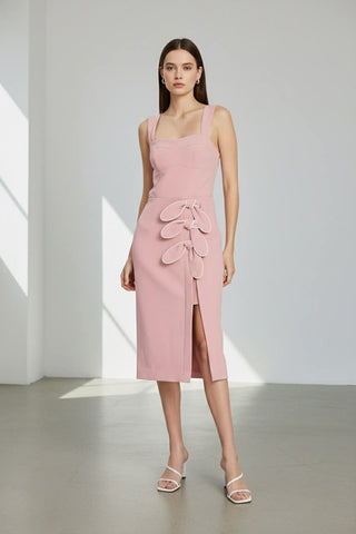 Rebecca Vallance Celeste Midi Dress in Pink