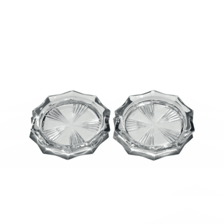 VMC Reims Crystal Glass Bar Coasters, France, Set of 4