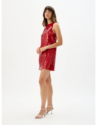 Roame Bobbi Mini Dress in Red side pose
