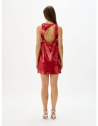 Roame Bobbi Mini Dress in Red back