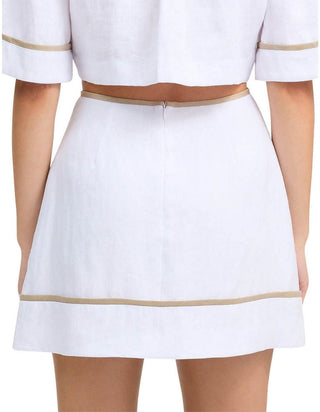 Roame Penury Crop and Horizon Mini Skirt Set White back close