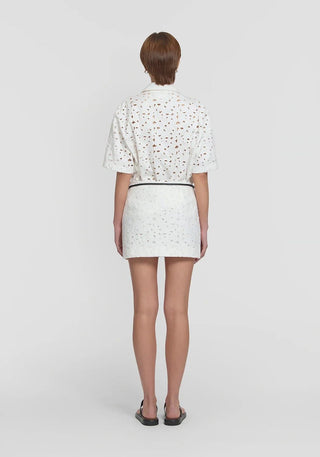 Viktoria and Woods Rosella Shirt and Augustus Skirt in Ivory BACK