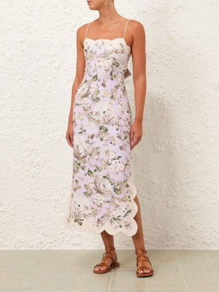 Zimmermann Acacia Scallop Midi Dress