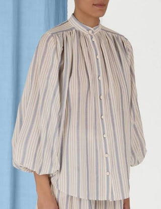 Zimmermann Chintz Striped Billow Blouse RENASCENCE STUDIO