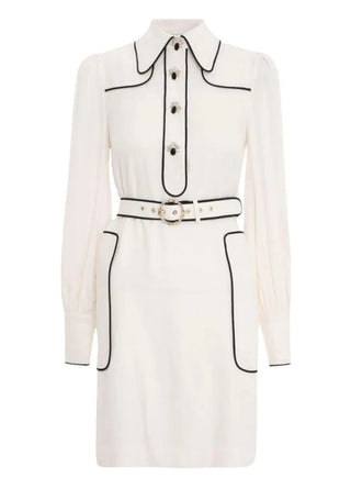 Zimmermann Collared Swing Dress in Cream stock