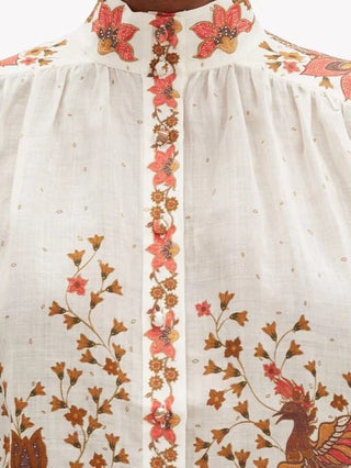 Zimmermann Empire Batik Blouse close