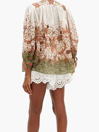 Zimmermann Empire Batik Blouse back view