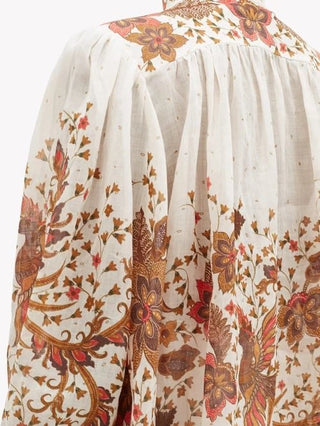 Zimmermann Empire Batik Blouse close back