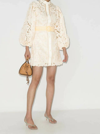 Zimmermann Empire Broderie Short Dress