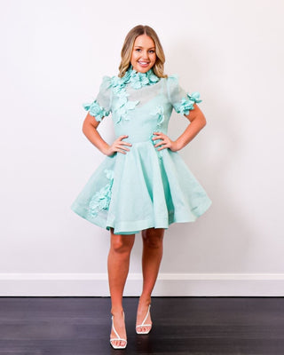 Zimmermann High-Tide Lift Off Flower Mini Designer Dress 