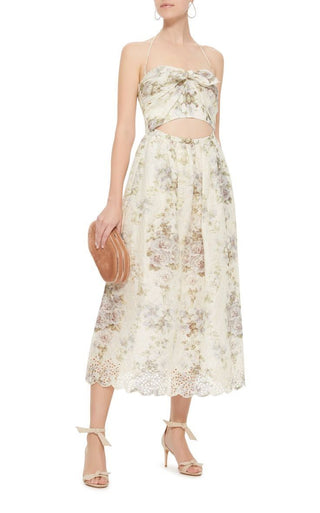 Zimmermann Iris Cut Out Linen Dress