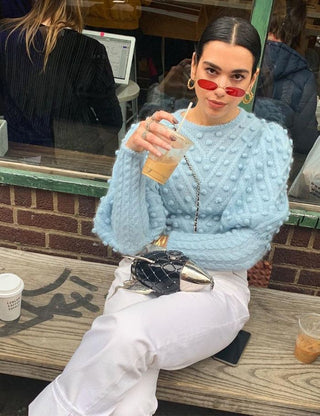 Zimmermann Moncur Bauble Sweater RENASCENCE STUDIO DUA LIPA WEARING