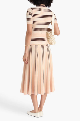 Zimmermann Natura Stripe Knit Polo and Midi Skirt Renascence Studio BACK VIEW