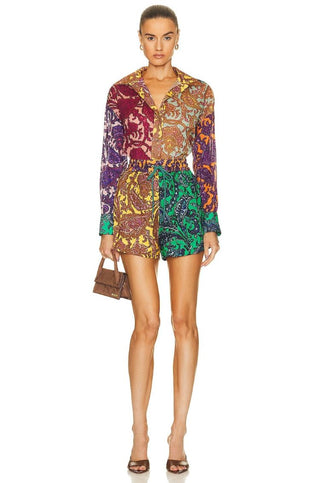 Zimmermann Tiggy Shirt and Shorts Set Renasence Studio - Tucked in shirt full view