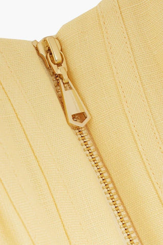 Zimmermann Zip-Detailed Linen Midi Dress  zip close up