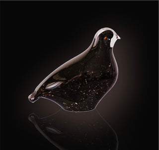 Wedgwood Brown Art Glass Partridge Bird Paperweight RSW233