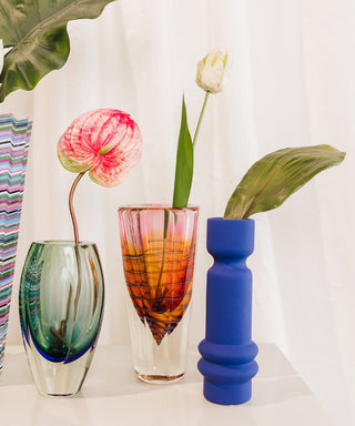 Chromatic Sommerso Glass Vase, Cenedese, Murano