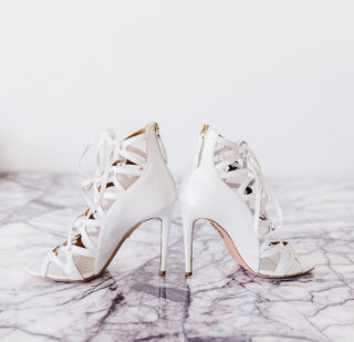 Aquazzura White French Lover Sandals in Excellent Unused Condition, New, Never Worn, Side View